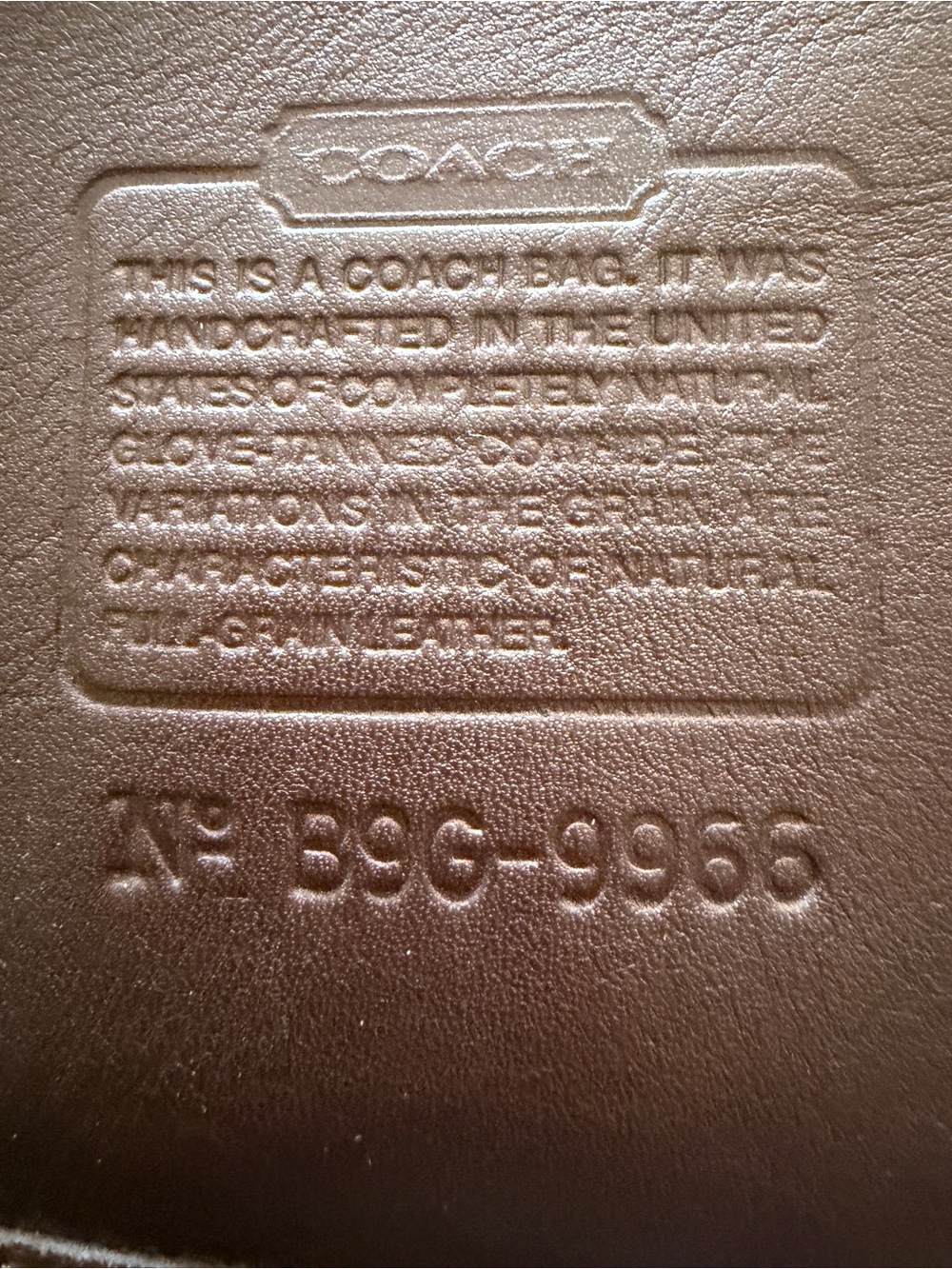 Complete Vintage 1997 Coach Legacy Zip Bag 9966 with Coach Hang Tag! - Picture 13 of 13